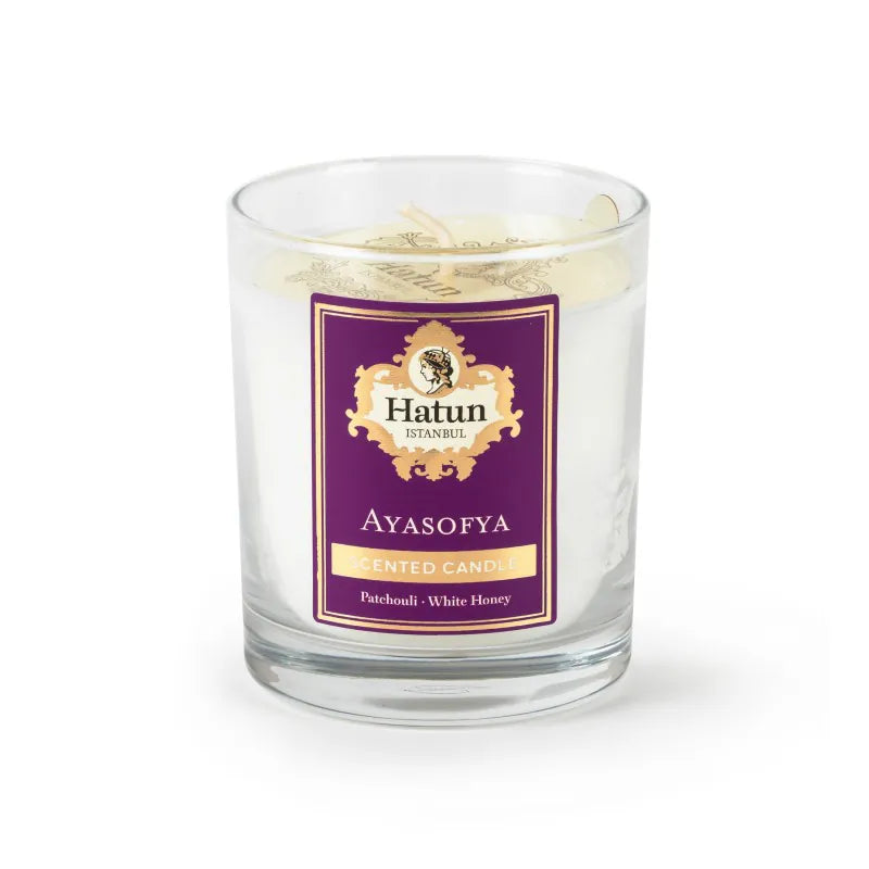 Ayasofya Paçuli & Beyaz Bal Sticker Mum 130 gr – Hatun İstanbul