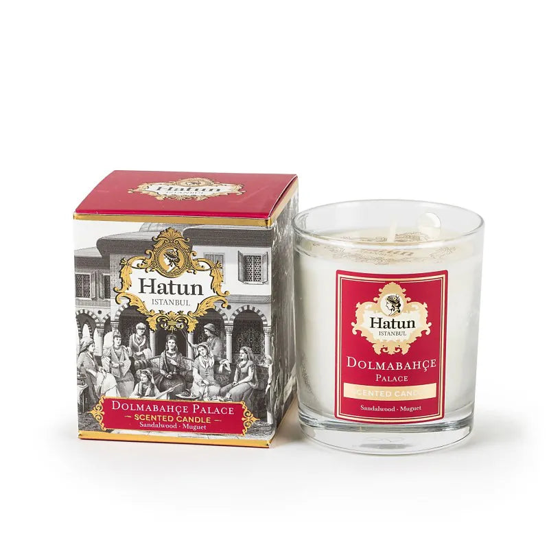 Dolmabahçe Palace Sandal Ağacı & Müge Sticker Mum 130 gr – Hatun İstanbul