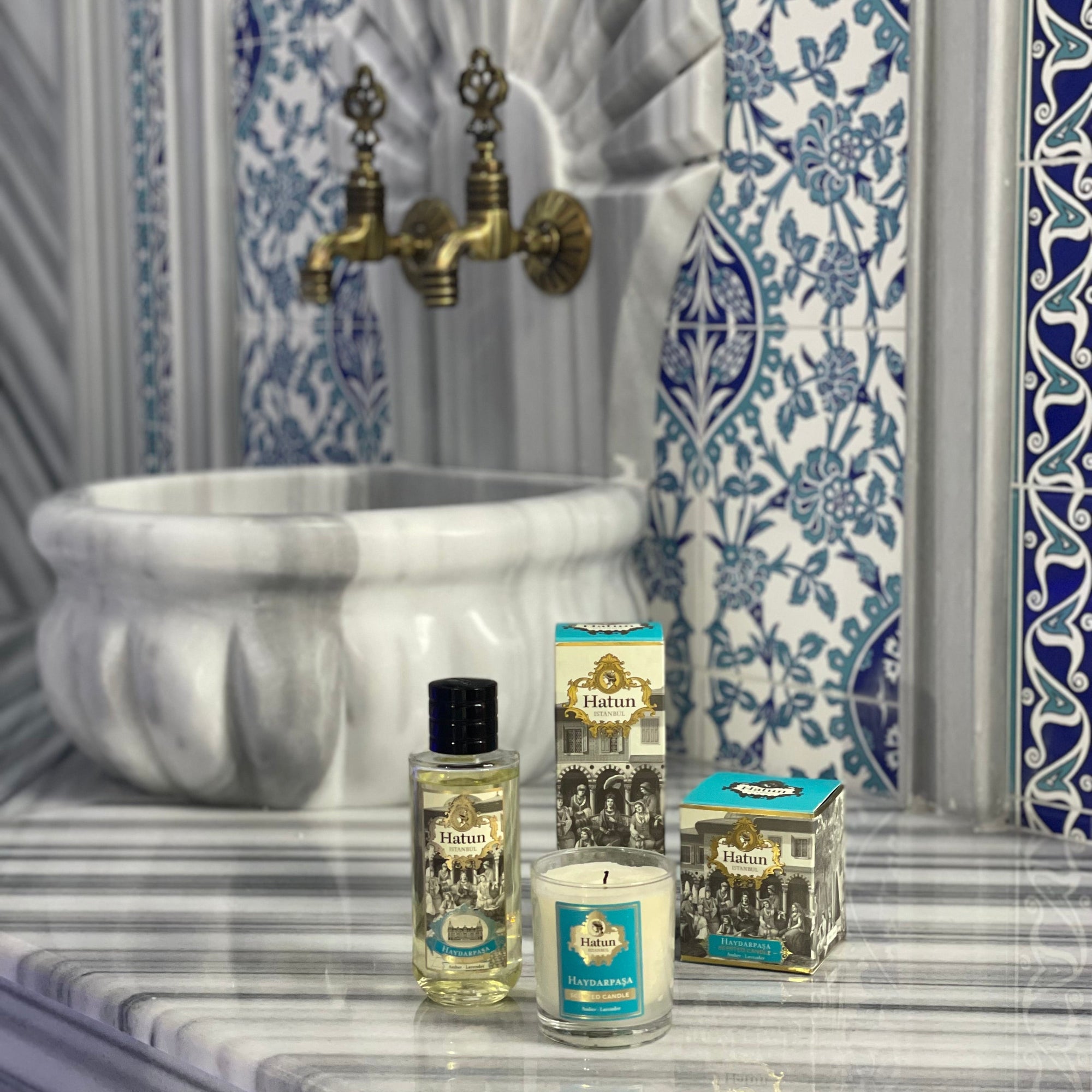 Haydarpaşa Amber & Lavanta Sticker Mum 130 gr
